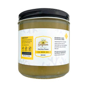sea moss gel infused with moringa showcased in a glass gar from Sunflower Wellness, made with wildcrafted St. Lucia raw sea moss.