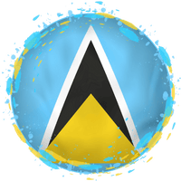 Logo featuring the St. Lucia flag, symbolizing the origin of sustainably harvested sea moss from the island.