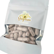 Sunflower Wellness Full Spectrum Sea Moss Capsules in resealable pouch – wildcrafted from St. Lucia, vegan and additive-free