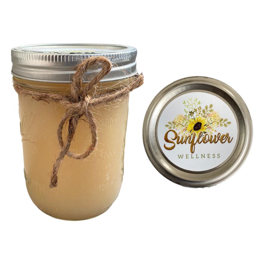 GOLD SEA MOSS GEL MADE FROM WILDCRAFTED RAW SEA MOSS