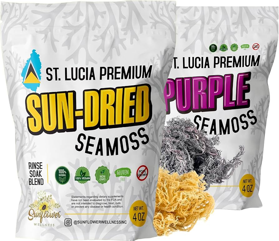 Sea Moss Bundle - Gold & Purple Raw St. Lucia Sea Moss