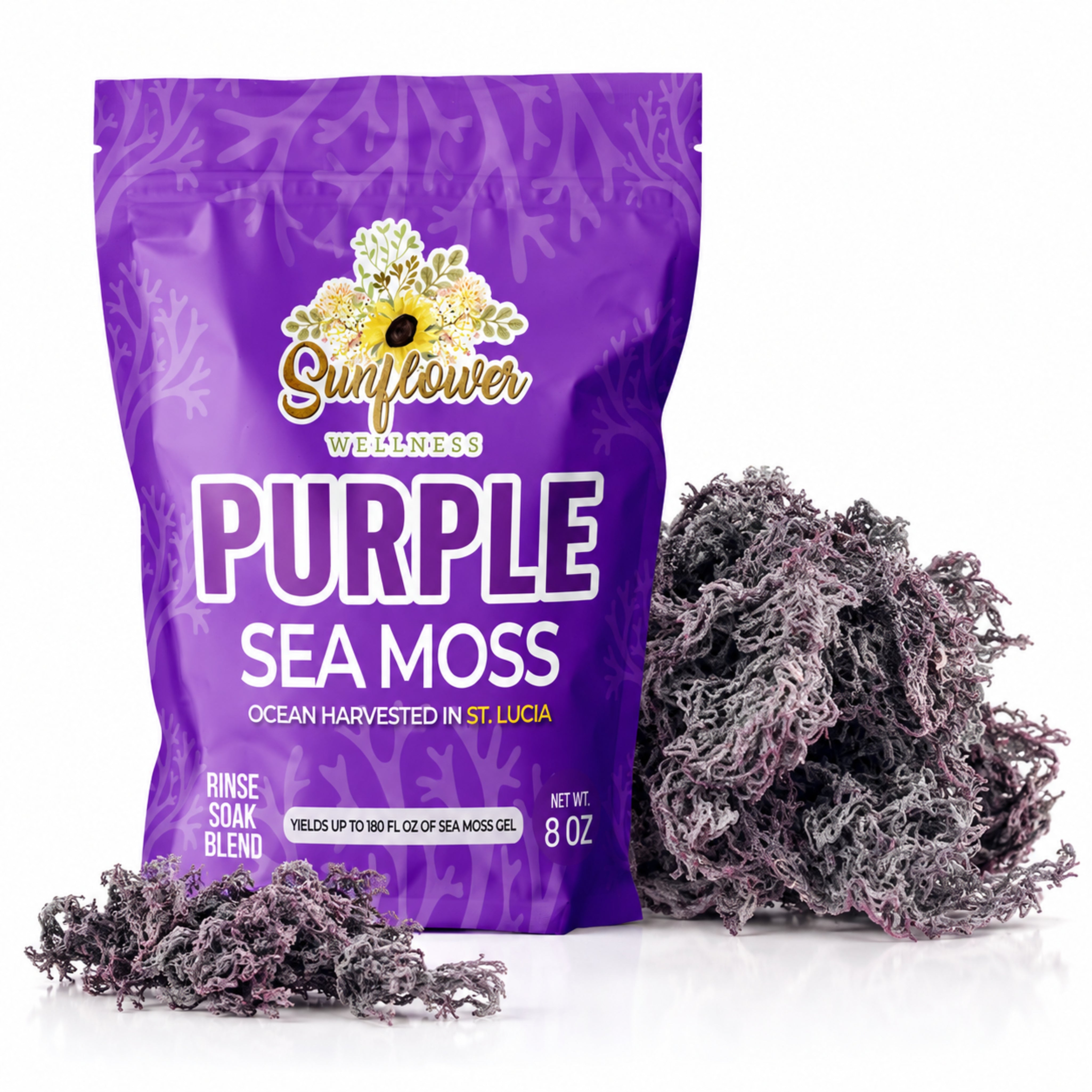 St. Lucia Purple Sea Moss - Raw, Wildcrafted