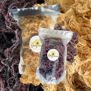 Raw Sea Moss Bundle - Gold and Purple Sea Moss from St. Lucia, Organic and Wildcrafted, Perfect for Homemade Sea Moss Gel and Recipes