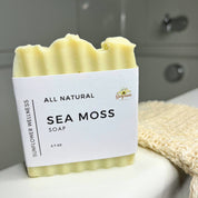 vegan sea moss soap with tea tree, peppermint ands eucalyptus