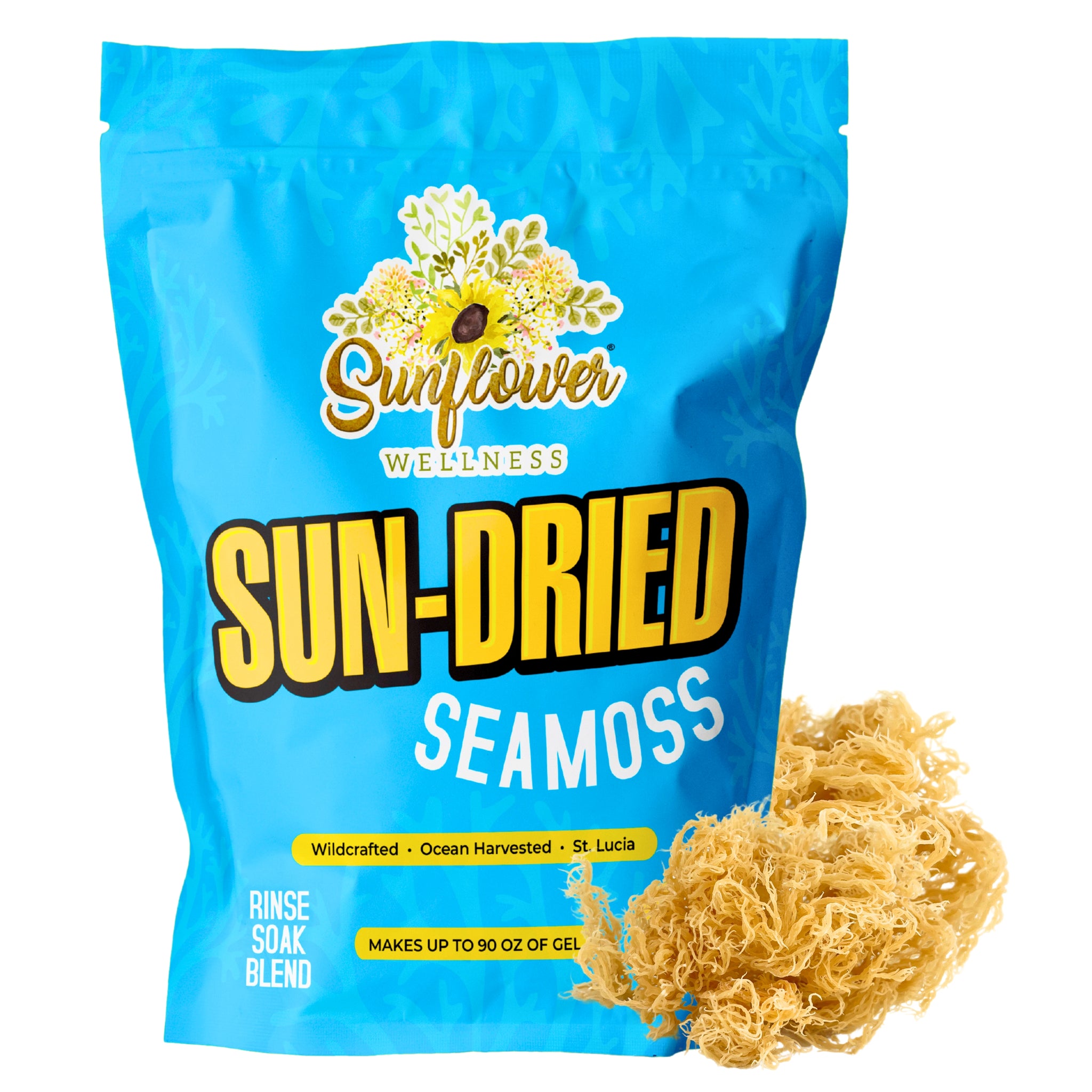 Gold Raw Sea Moss – Wildcrafted – Sunflower Wellness, Inc