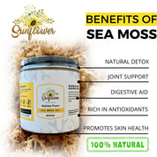 Sea moss gel used in various foods and drinks, such as tea, smoothies, and oatmeal.